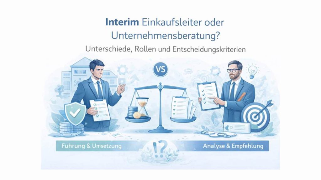Interim Einkaufsleiter vs Unternehmensberatung